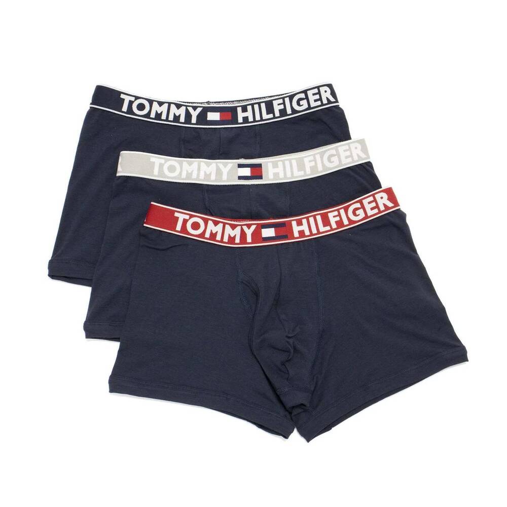 NEW TOMMY HILFIGER men's comfort 2.0 3 pack trunks in dark navy